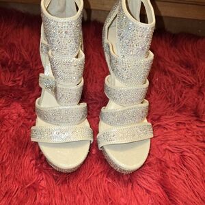 Steve Madden Sparkling Rhinestone Heels